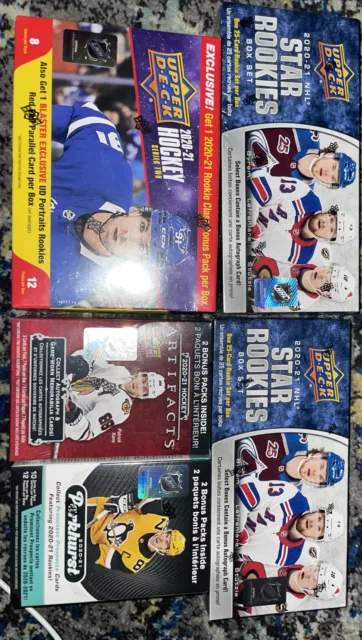 5 NHL LOT!  1 OF EA:Up Deck ‘21 Series 2 Jumbo + PARKHURST + ARTIFACTS+ STAROOKS