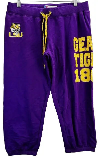 E5 College Classics Big Girls LSU Tigers Geaux Tigers 1860 Sweatpants Purple XL
