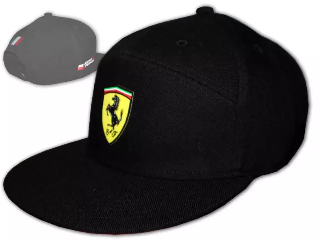 Ferrari Fan Cap schwarz Scuderia Ferrari Basecap SF Kappe verstellbar Gr.OSFA