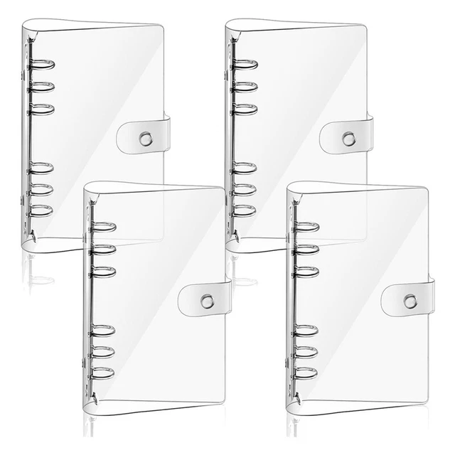 TRANSPARENT A6 BINDER Clear Soft PVC 6 Budget Binder Refillable Planner