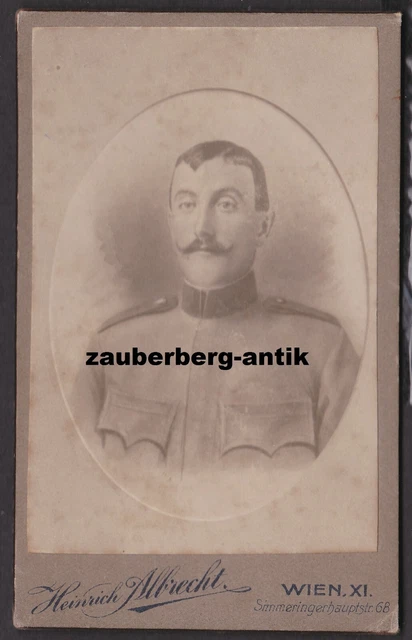 18907 Portrait Foto CDV KAB KuK Atelier Heinrich Albrecht Simmeringer Hptstr. 68