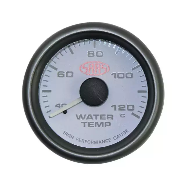 Saas 52mm 2 Inch Car Water Temp Temperature White Gauge Multi Colour