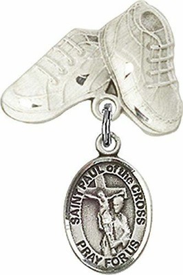 1.9cm Alexander Argent Sterling Bébé Badge Croix Broche Avec Saint Alexander Sauli Charme 