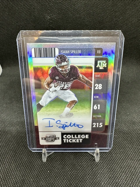 2022 Chronicles Draft Picks - Contenders Optic Prizm Isaiah Spiller RC Auto /99