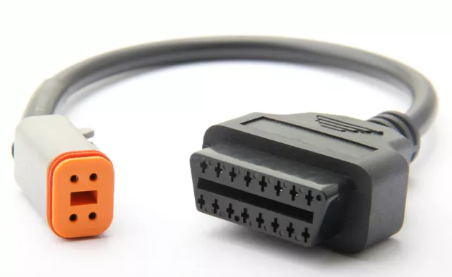 Pour Har Ley Davidson Moto 4Pin À 16Pin OBDII OBD2 Connecteur Câble Adaptateur