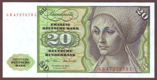 Germany - Federal Republic  20 Deutsche Mark  1970   UNC