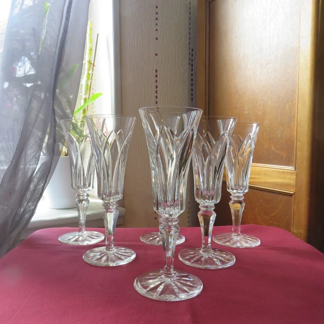 Suite De 6 Flûtes à Champagne Hilton Mc Connico pour Daum - Dans de beaux draps