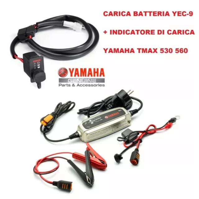 Caricabatterie Mantenitore YEC-9 Originale Yamaha TMax 530 T-Max 560 +Indicatore