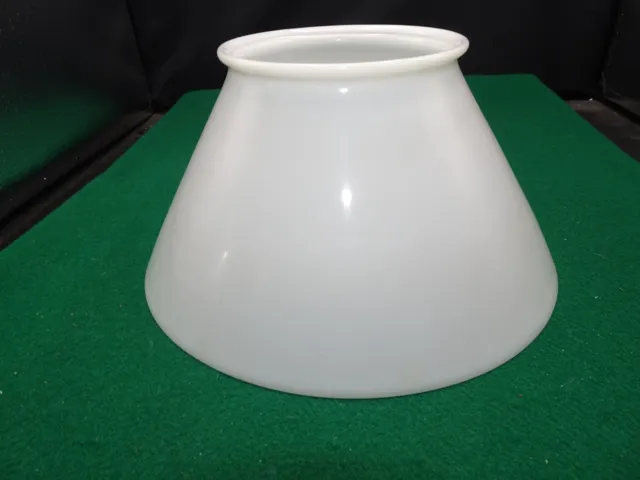 Antique White Milk Glass Slant Lamp Shade – 10 Dia.