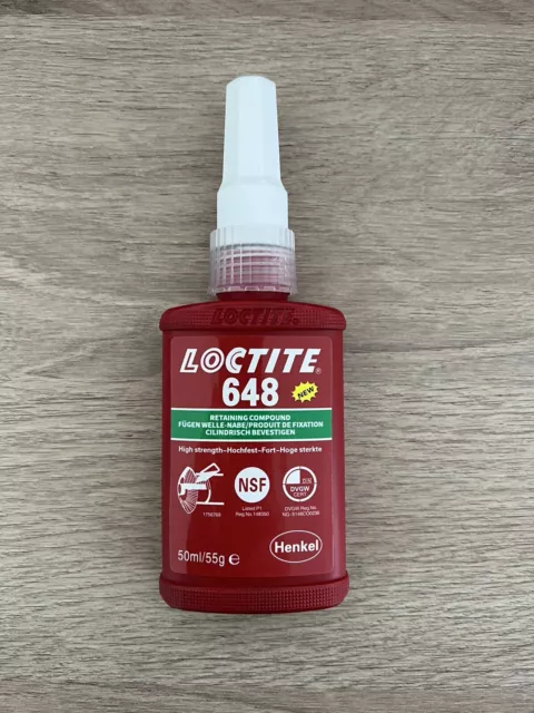 x2 Loctite 648 50ml - High Strength Retaining Compound Glue Bolt - UK STOCK 2