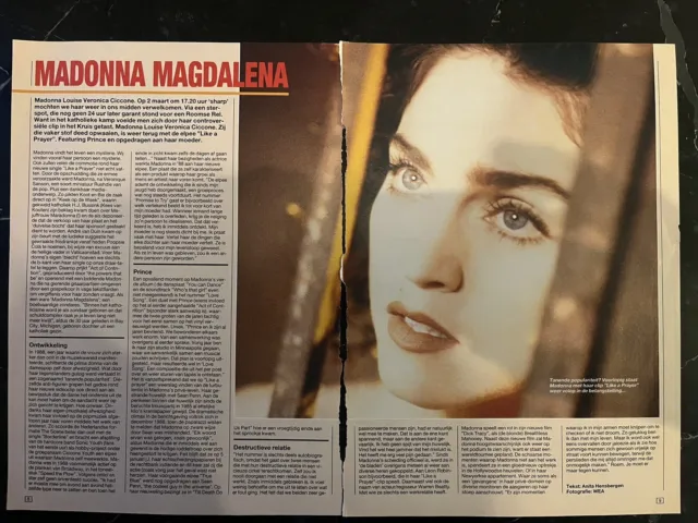 Madonna Clippings Like A Prayer 1989 Veronica Magazine Netherlands