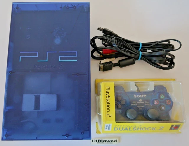 PS2 PlayStation 2 SCPH-37000 Ocean Blue Console SONY Japan Import F/S Tested