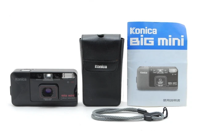 LCD Works【NEAR MINT+】Konica BIG Mini A4 Black Point&Shoot Film Camera From JAPAN