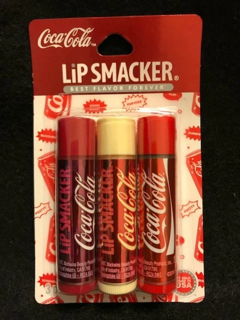 Lip Smacker COCA-COLA Variety Flavored Lip Balms-CHERRY/VANILLA/ORIGINAL SODA