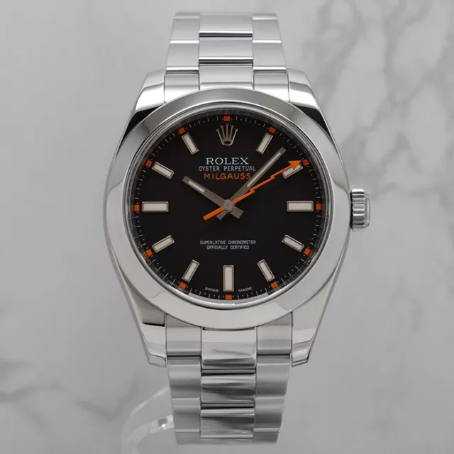 ROLEX MILGAUSS 116400 Quadrante nero di serie n. V EUR 7.067 83