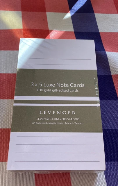 By Levenger - Luxe 3 x 5 Ruled Note Cards - (100) - SEALED  - 3 x 5 - NEW