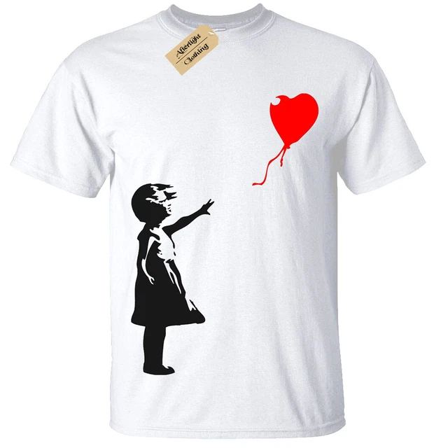Bansky Bambina con Pallone T-Shirt Uomo