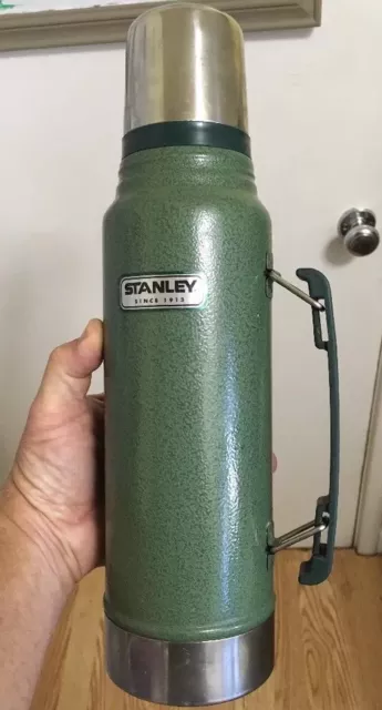 Vintage, Aladdin, Stanley, 1.1 Qt Stainless Steel Thermos with Handle,  EN12546-1