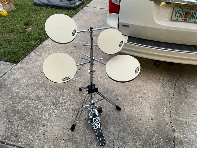 DW Smart Practice 5 Piece Go Anywhere Practice Drum Kit Drum Pads w/Tama Pedal