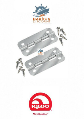 Igloo Coppia cerniere Inox ricambio originale Igloo Marine 24005 ghiacciaia barca 