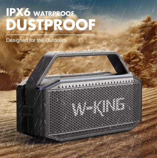 W-King D9-1 60W RMS  Boom Box Portable Bluetooth Party Speaker Waterproof Loud