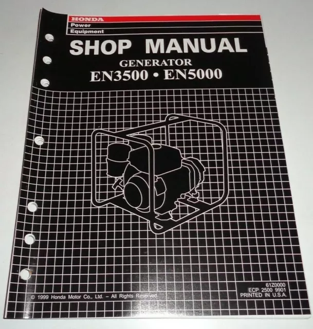 Honda EN3500 EN5000 Generator Service Shop Repair Workshop Manual Original!