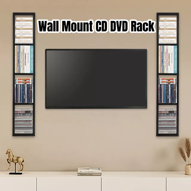 Soporte de pantalla horizontal/vertical para videojuegos en rack de almacenamiento multimedia CD DVD