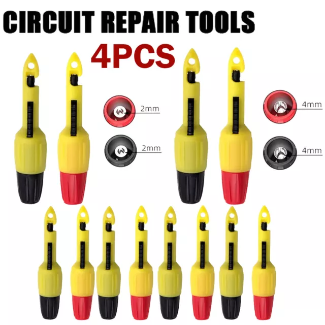 4x Insulation Wire Piercing Puncture Probe Test Hook Clip with 2mm/4mm Socket