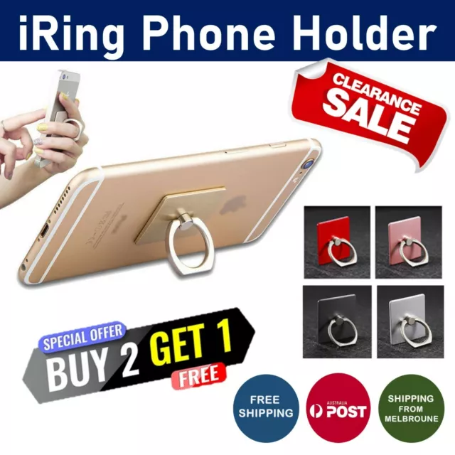 iRing Phone Ring Finger Holder Car Mount Hook iPhone Stand Mobile Grip GPS iPad