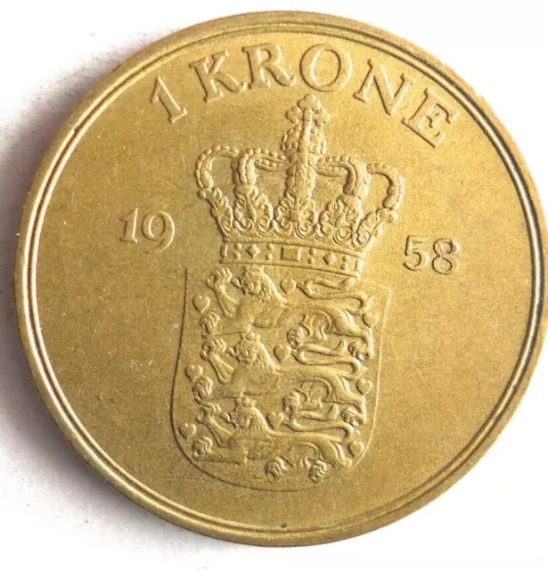 1958 Denmark KRONE - Excellent Collectible Coin Denmark Bin X