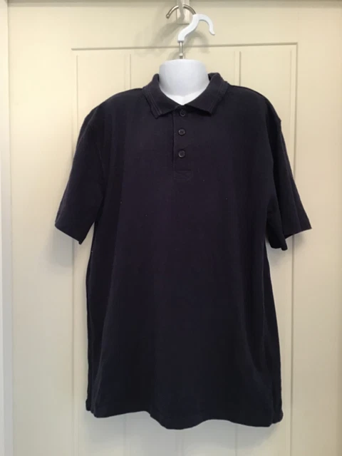 Tesco Back to School Navy Blue Polo Shirt Age 10 - 11 Years 29in Chest