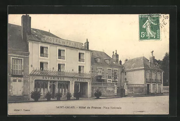 CPA SAINT-CALAIS, HOTEL de France, Place Nationale 1912 EUR 3,00 ...