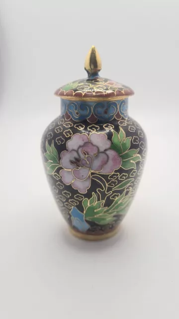 China Cloisonne Vase  Deko Handarbeit bunte Ornamente AA-30-3 6,5*10cm