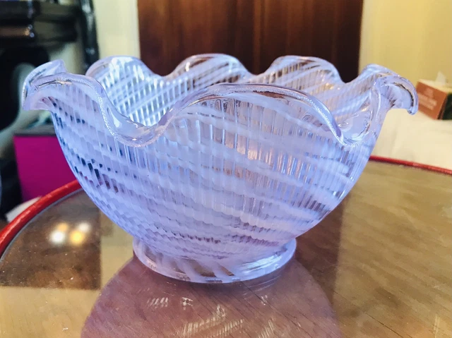 Art Glass Lamp Shade lilac opalescent swirl