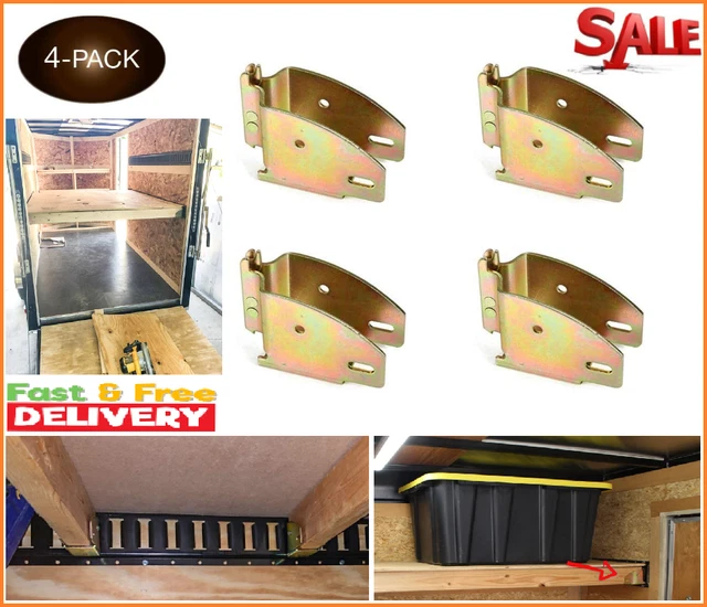 4 ETRACK WOOD Beam End Socket Shelf Bracket RV Trailer Etrack Tie