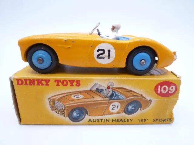 Vintage Dinky Toys 109 Austin Healey 100 Sports In Original Box 1955-59