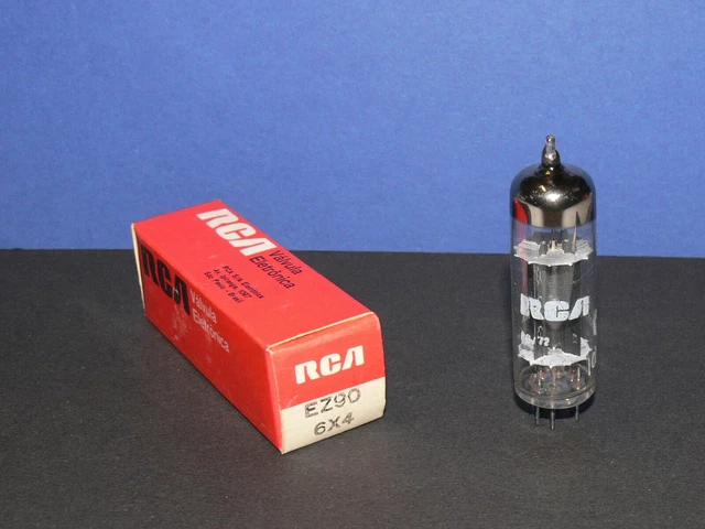 RCA EZ90/6X4 High Vacuum Two-Way Rectifier Pipe Tube New Boxed