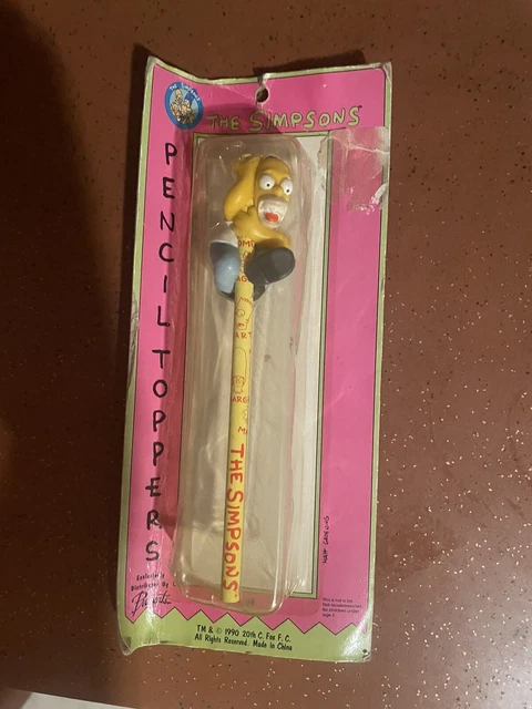Simpsons 1990 Pencil Huggers pvc figures Unopened Homer