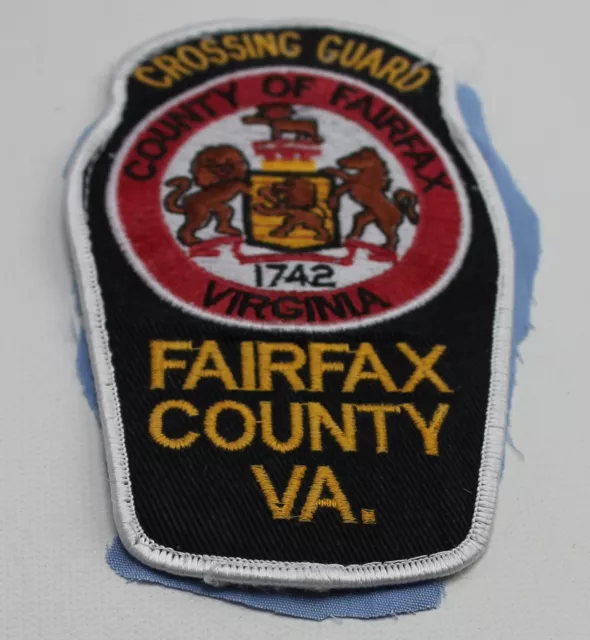 Vintage Crossing Guard Fairfax County Virginia Sew On Patch (Obsolete)