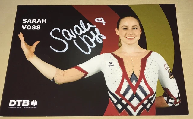 RAR Sarah Voss Original signierte Autogrammkarte DTB Turnen Autogramm Karte AK