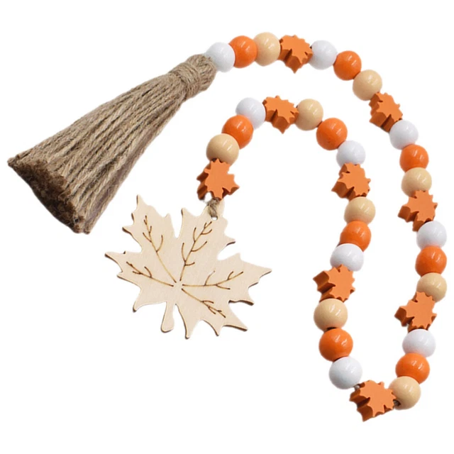 Braves en bois cordes perles en bois Garland Fall Falle The Perge suspendu