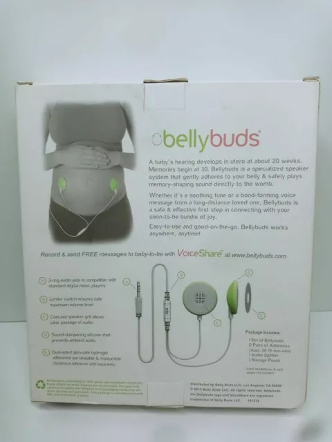 Bellybuds Baby Bump Headphones Belly Buds Sound System Play Music Pregnancy Gear 2