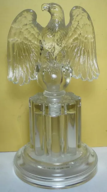 HTF Vintage IMPERIAL CANDLEWICK EAGLE insert CANDLEHOLDER as BOOKEND - MINT!