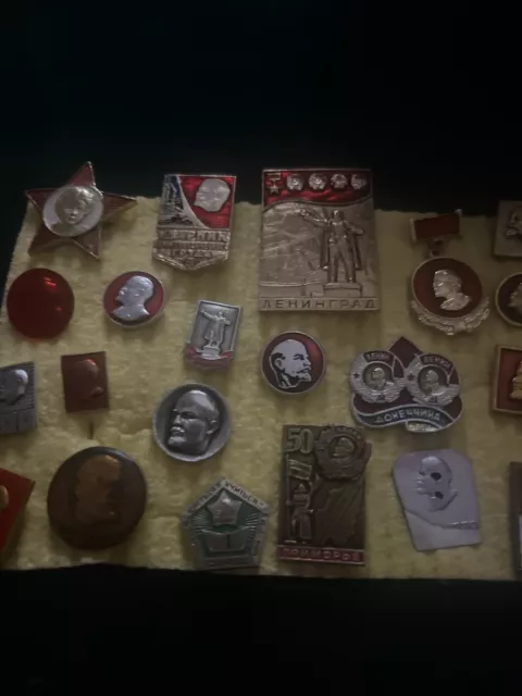 COMMUNIST Leader VLADIMIR LENIN Head BADGE COLLECTION 3