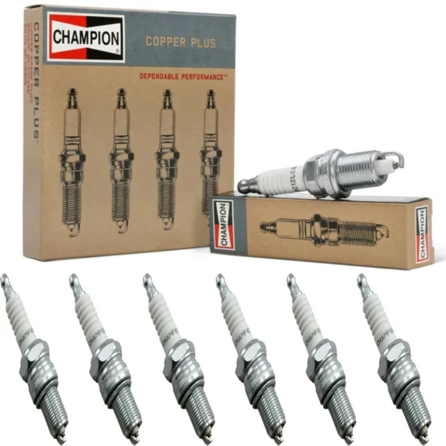 6 Champion Copper Spark Plugs Set for DODGE D100 SERIES 1967 L6-3.7L