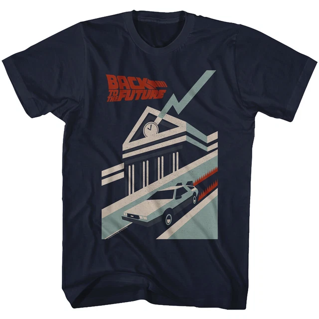 T-shirt Retour vers le futur en coton pour homme, manches