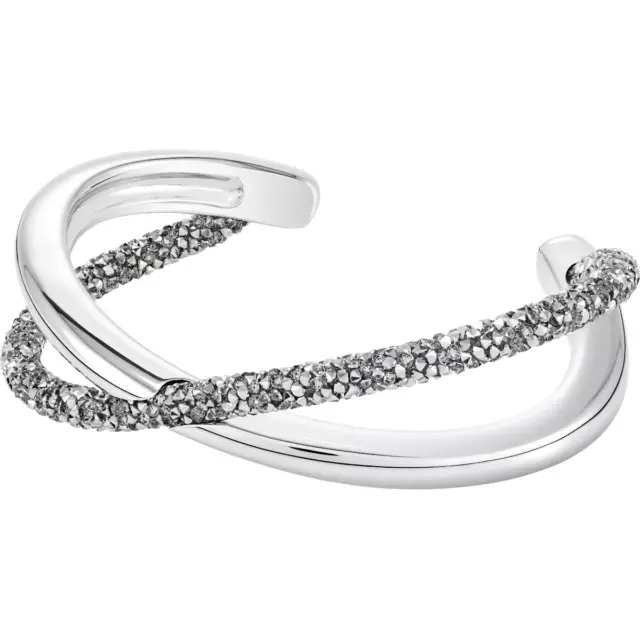 Swarovski Crystaldust Cross Cuff Bracelet (Gray) Bracelet ($89) ❤ liked on  Polyvore featuring jewelry, br… | Swarovski crystaldust, Gray bracelet, Swarovski  jewelry