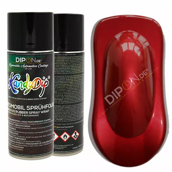 KandyDip® Sprühfolie Spraydose CANDY DARK MERLOT Autofolie Felgen Motorrad DIP