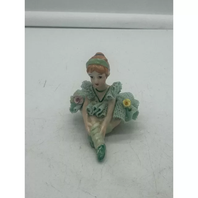 Irish Dresden Porcelain Lace Ballerina Figurine Zoe