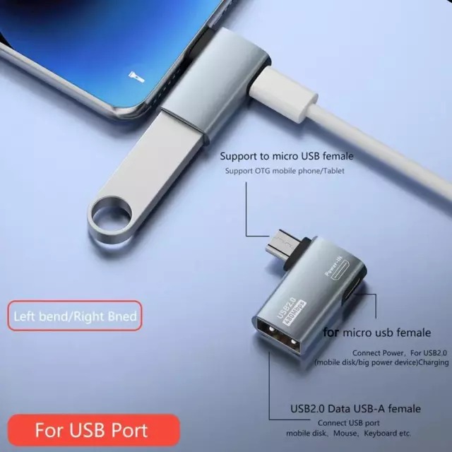 2in1 OTG TypeC Adapter Micro USB to USBC Adapters Phones Flash Reader Drive S8N1